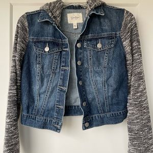 NWOT Jessica Simpson Pixie Hooded Denim Jacket size S